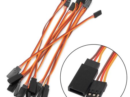 10Pcs 150mm Servo Extension Lead Wire Cable For RC Futaba JR 15cm Male to Female on Sale