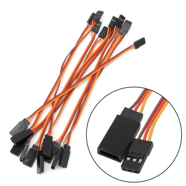 10Pcs 150mm Servo Extension Lead Wire Cable For RC Futaba JR 15cm Male to Female on Sale