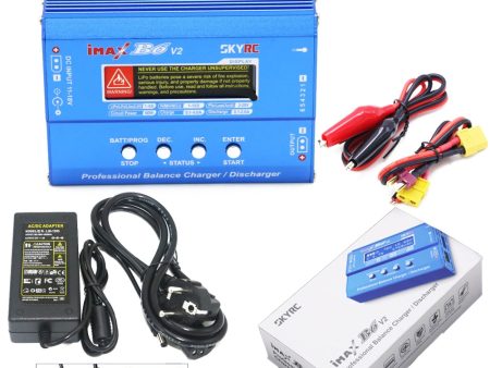 1pcs 100% Original SKYRC IMAX B6 V2 Digital RC Lipo NiMh Battery Balance Charger With 12v 5A AC POWER Adapter(EU US UK AU plug) on Sale