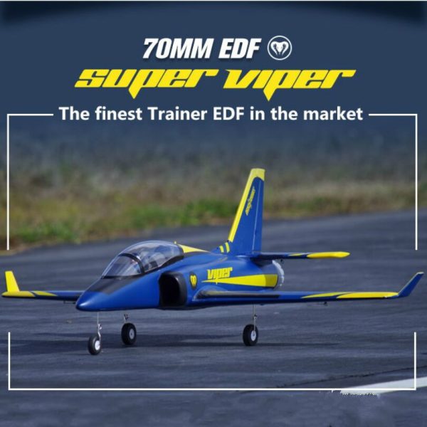 FMS RC Airplane 70mm Super Viper Ducted Fan EDF Jet Trainer 6S 6CH with Retracts Flaps PNP EPO Model Hobby Plane Aircraft Avion Cheap