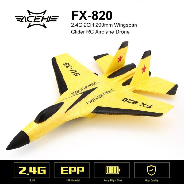 2019 OCDAY Super Cool RC Fight Fixed Wing RC drone FX-820 2.4G Remote Control Aircraft Model RC Helicopter drone Quadcopter hi Fashion