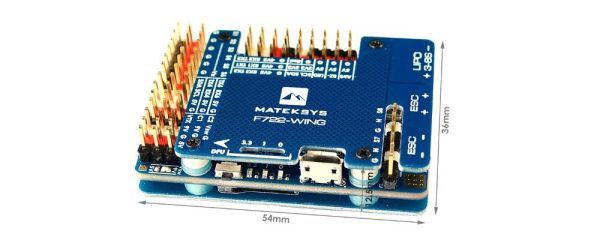 Matek Systems Mateksys F722-WING Flight Controller F722 wing FC with PDB Support 3~6S Fly Wing Fixed Wing Online Hot Sale