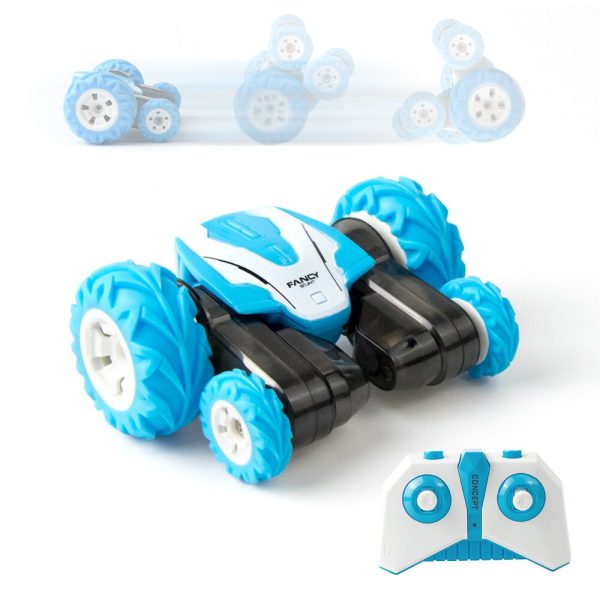 Sinovan Mini RC Car 2.4G 4CH Stunt Drift Deformation Buggy Rock Crawler Roll Car 360 Degree Flip Car Blue Toys for Kids Sale