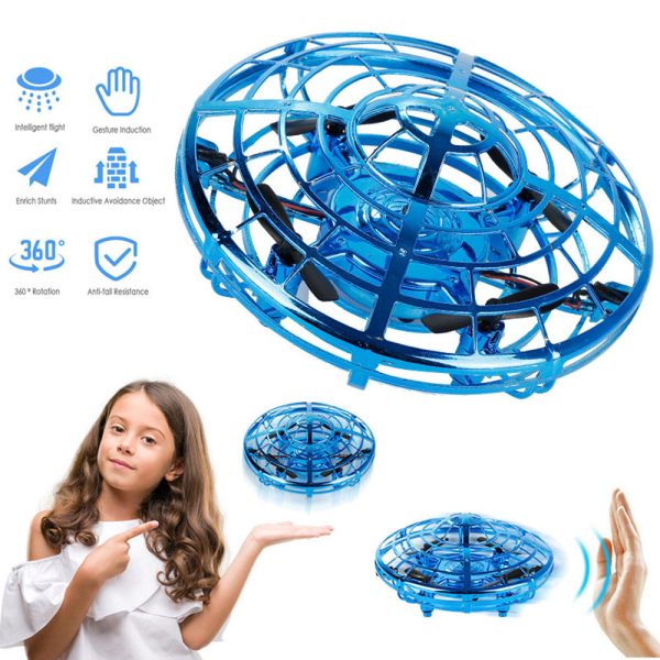 Magic Hand UFO Flying Aircraft Drone Toys Electric Electronic Toy LED Mini Induction Drone UFO toys Kids Xmas Brithday Gifts Supply