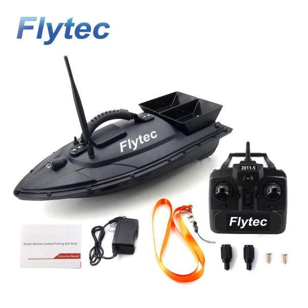 LeadingStar Flytec 2011-5 Electric Fishing Bait RC Boat 500M Remote Fish Finder 5.4km h Double Motor Toys Kit   RTR Version Discount