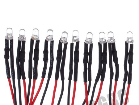 10pcs 3mm 5mm 12V LED Light Red White Yellow For 1 10 RC Crawler 1 14 Tamiya RC Truck Drift car Traxxas SCX10 SCANIA Online Sale