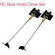 2 Sets RC Boat motor Drive Set 130 Motor+Motor Seat+Copper Coupling+15cm Shaft+Propellers Kit For DIY RC Model Boat Ship Online now