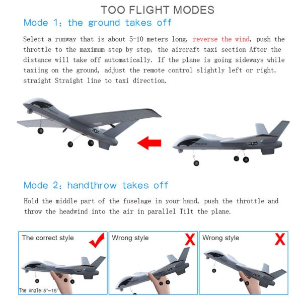 RC Airplane Plane Z51 with 2MP HD Camera or No Camera 20 Minutes Fligt Time Gliders With LED Hand Throwing Wingspan Foam Plane Supply