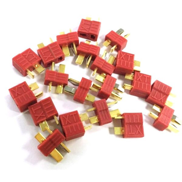 20pcs Anti-skidding Deans Plug T Style Connector Female   Male for RC Lipo Battery ESC Rc Helicopter (10pair) on Sale