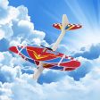 DIY Foam Rubber bands biplane Inertial Glider Aircraft Illuminate LED light rc biplane model toy biplane airplane usb charging Online Sale