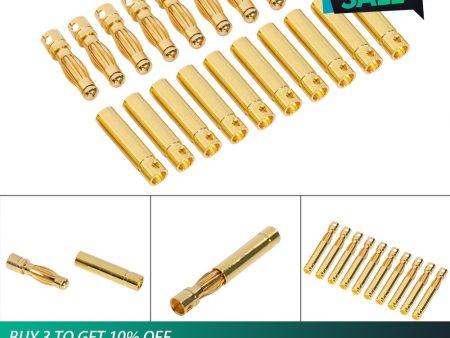 20pair lot 2.0mm 3.0mm 3.5mm 4.0mm Gold Bullet Banana Connectors Plug For ESC Battery Motor Online now