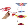 DIY Foam Rubber bands biplane Inertial Glider Aircraft Illuminate LED light rc biplane model toy biplane airplane usb charging Online Sale