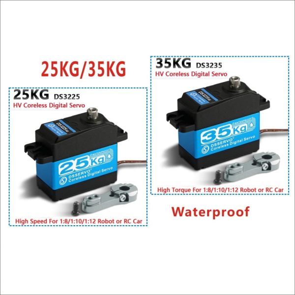 1X35kg  25kg high torque Coreless motor servo DS3235 and DS3225 StainlessSG waterproof digital servo for Robotic DIY,RC car Online Sale