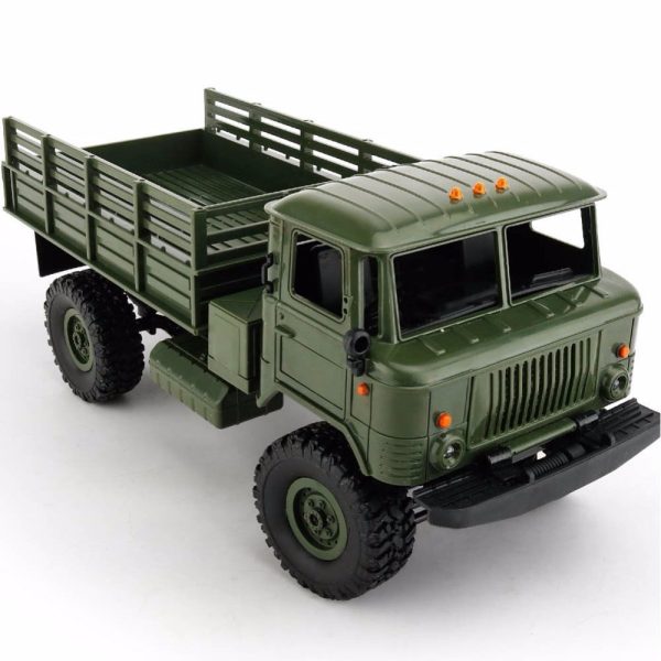 WPL B-24 Remote Control Military Truck DIY Off-Road 4WD RC Car 4 Wheel Buggy Drive Climbing GAZ-66 Vehicle for Birthday Gift Toy Online Sale