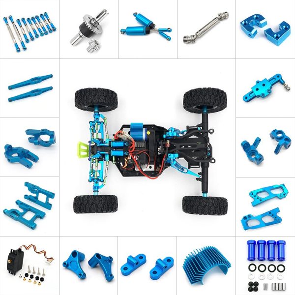 Wltoys 12428 12423 RC Car all upgrade metal parts RC truck Front Rear Differential Gear 12428-0011 0012 0013 0014 12428 parts Online