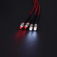 4 LED Headlight 3mm White Red Light RC Car Parts for TRAXXAS HSP HPI REDCAT Axial SCX10 Remote Control Toys Accessories Fashion