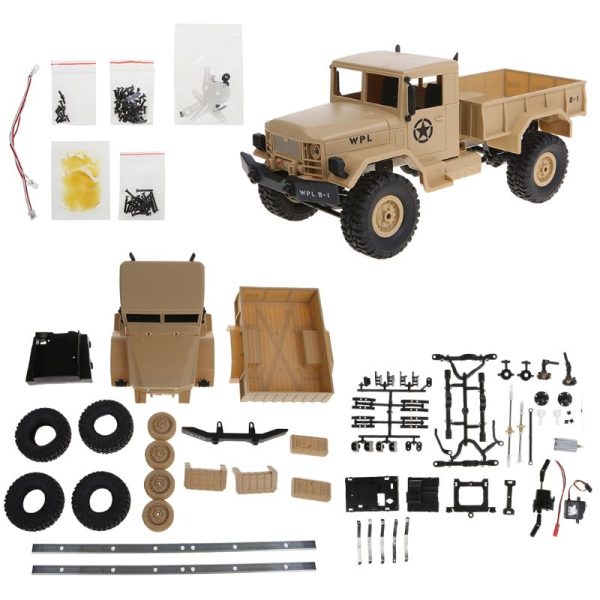 WPL B14 1:16 4WD 2.4G RC Rock Car Crawler Military Truck Buggy Off Road Vehicles DIY Assembly Hot on Sale