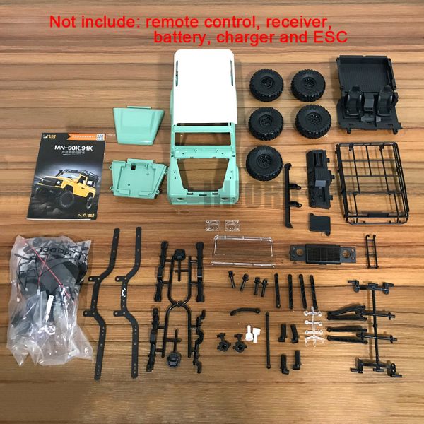 MN Model D90 1:12 Scale RC Crawler Car 2.4G 4WD Remote Control Truck Toys Unassembled Kit MN-90K MN-91K Defender Pickup Hot on Sale