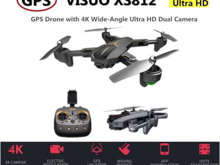 VISUO XS812 RC GPS Drone with 4K HD Camera 5G WIFI Altitude Hold RC Drone GPS Quadcopter RC Helicopter VS SG900-S SJRC Z5 Dron Discount