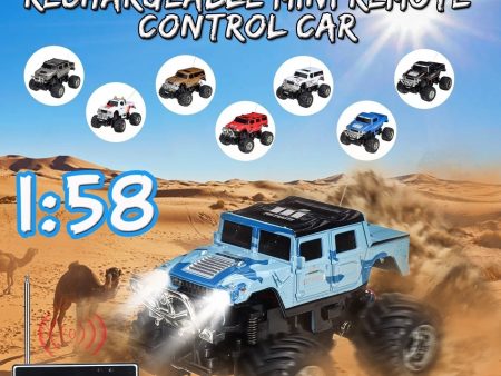 1pcs MINI RC Car 2207 Can Be Charged 1:58 Off-road Vehicle for Children RC Car High Speed Car LED Light Vehicles Gift Toy For Discount