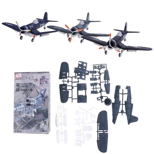 1Pcs 1 48 Scale Assemble Fighter Model Toys Flanker Combat Aircraft Diecast War-II Building Tool Sets Random Color on Sale