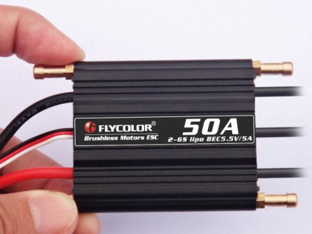 1PCS Flycolor 50A 70A 90A 120A 150A Brushless ESC 2-6S RC Boats Waterproof with BEC Water Cooling System for Jet Fashion