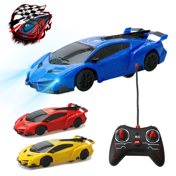 2019 Creative RC Car Wall Racing Car Toys Climb Ceiling Climb Across the Wall Remote Control Car Toy RC Car Boy Christmas gift For Sale