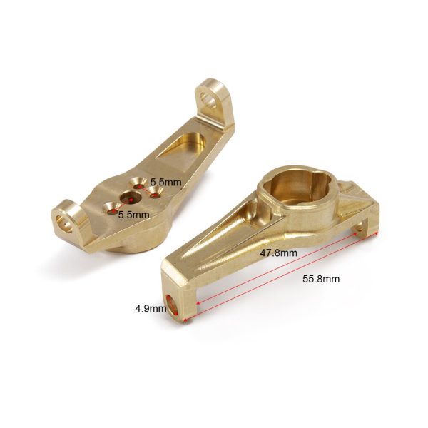 YEAHRUN 1Pair Heavy Duty Brass Front Hub Carrier for Traxxas TRX4 1 10 RC Crawler Counterweights Sale