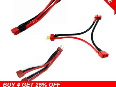 T-Plug Y Wire Harness Female to Male T Plug Parallel Battery Pack Connector Cable Online now