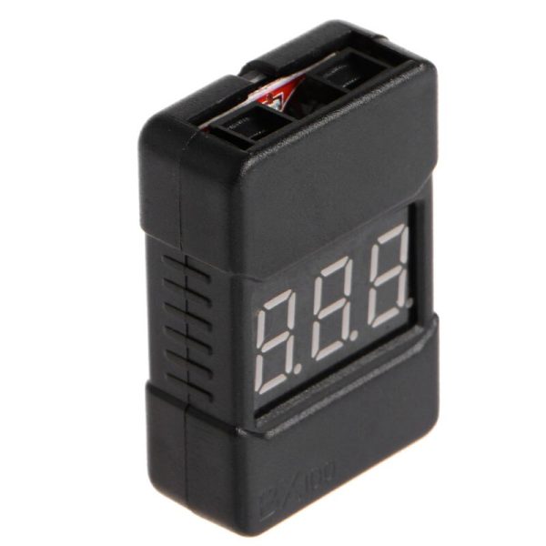 2PCS 1pcs BX100 1-8S Lipo Battery Low Voltage Power Display Tester Buzzer Alarm Black on Sale