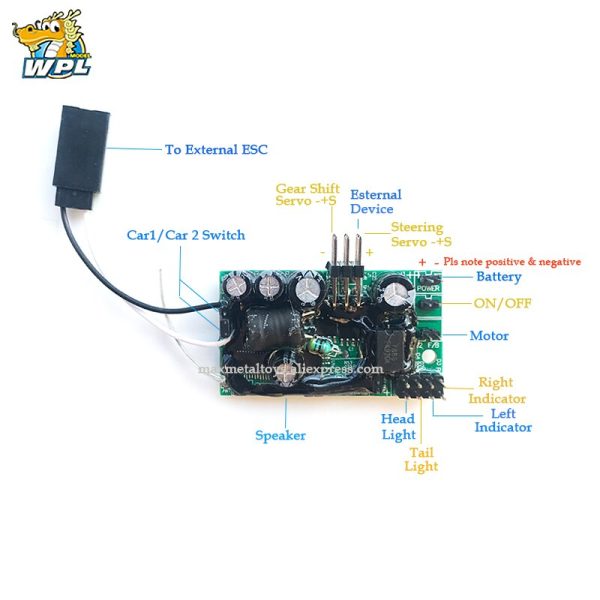 WPL Upgrade Control Control Sound System V3 Transmitter DIY Receiver Board Horn Spare Part Accessories Replacement For WPL Truck For Cheap