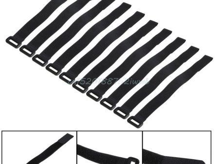 10X 30*2cm Strong For RC Battery Tie Down Strap Reusable Antiskid Cable Straps Black Online