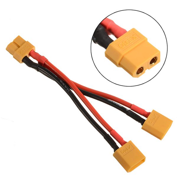 10cm XT60 Plug Power Parallel Battery Connector Cable Dual Y Extension Lines Cable Extension DIY Male&Female Battery Cable Cheap