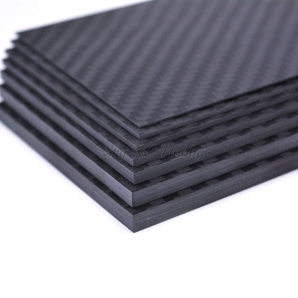 100mm X 250mm 0.5mm 1mm 1.5mm 2mm 3mm 4mm 5mm 3K Carbon Fiber Plate Panel Sheets Matte High Composite Hardness Material Sale