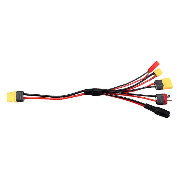 20cm 20AWG 4.0mm Banana Plug to XT60 XT30 DC5.5 T Plug Charger Adapter Cable for IMAX B6 ISDT Charger RC FPV Racing Drone Cheap