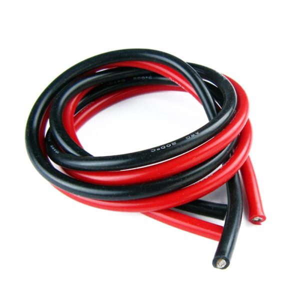 10 meters lot wire silicone 10 12 14 16 18 20 22 24 26 AWG 5m red and 5m black color cable High Quality Supply