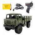 WPL B-24 Remote Control Military Truck DIY Off-Road 4WD RC Car 4 Wheel Buggy Drive Climbing GAZ-66 Vehicle for Birthday Gift Toy Online Sale