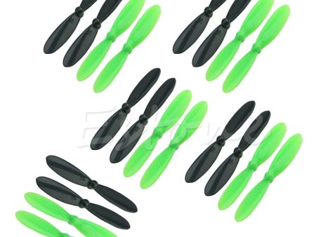 20pcs blade Propeller for Hubsan X4 Quadcopter Motor H107L H107C Black&Green R7RB Cheap