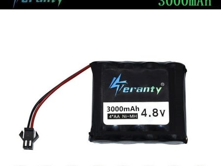 3000mah 4.8v Rechargeable Battery For Rc toys Cars Tanks Robots Gun NiMH Battery AA 4.8v 2400mah Battery Pack For Rc Boat 1PCS Supply