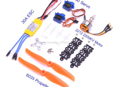 A2212 2212 2200KV   1400KV Brushless Motor 30A   40A   40A BLheli ESC SG90 9G Micro Servo for RC Fixed Wing Plane Helicopter For Sale