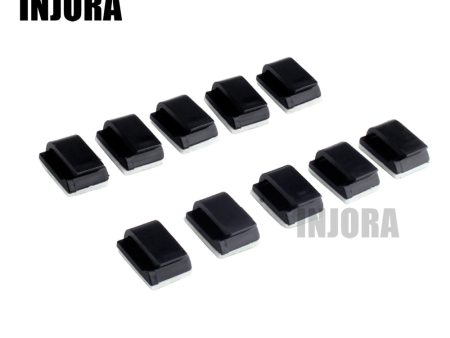 10PCS Black Wiring Buckle with 3M Double-sided Adhesive for RC Crawler Car RC Boat Drone RC Model Fashion