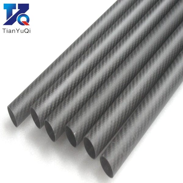 1PCS Twill Matte 3K Carbon fiber circular tube Length 500mm high hardness OD 8mm 10mm 12mm 16mm 20mm 25mm 30mm For Cheap