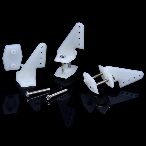 10 Sets Nylon Control Horns 4 holes W13xL18xH25mm with Screws For RC Model Airplane Parts KT Aeromodelling DIY Discount