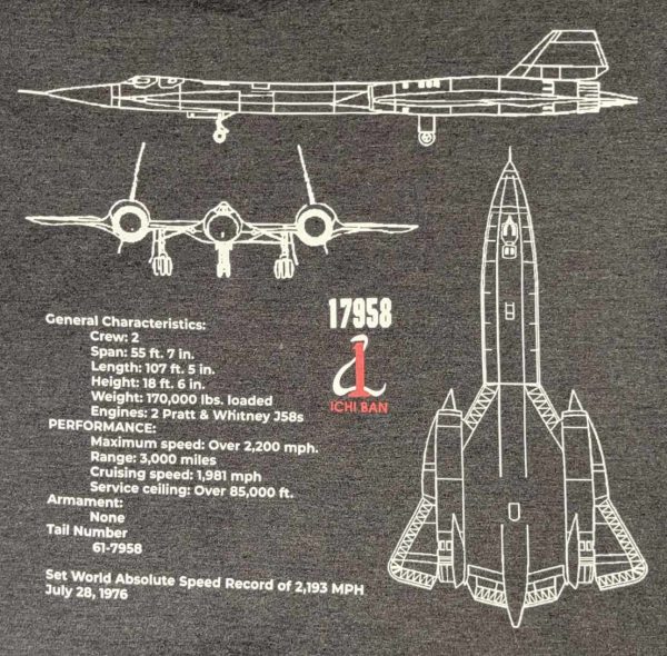 SR-71 Tee Shirt For Sale