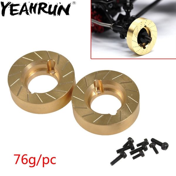 YEAHRUN Heavy Metal Internal Wheel Weights Turning Copper Counterweight For Axial SCX10 II 90046 90047 1 10 RC Car For Discount