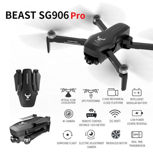 SG906 PRO GPS Drone With 2-axis Anti-shake Self-stabilizing Gimbal WiFi FPV 4K Camera Brushless Drone Quadcopter VS F11 ZEN K1 Online Sale