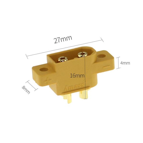 10pcs AMASS Connector Plug XT60E-M Mountable XT60 Male Plug Connector with Screw For RC Parts For Cheap