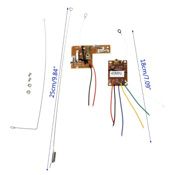 1set 4CH 40MHZ Remote Transmitter & Receiver Board with Antenna For DIY RC Car Robot Remote Control Toy Parts Hot on Sale