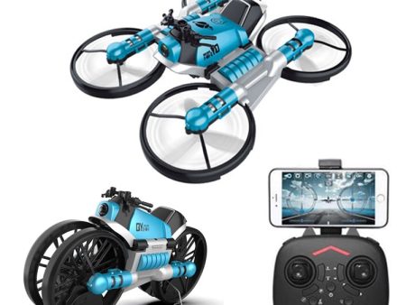 2 in 1 Deformation RC Folding Motorcycle 2.4G WIFI Remote Control Motor Bike Folding 4 Axis 0.3MP WiFi camera Drone Cheap