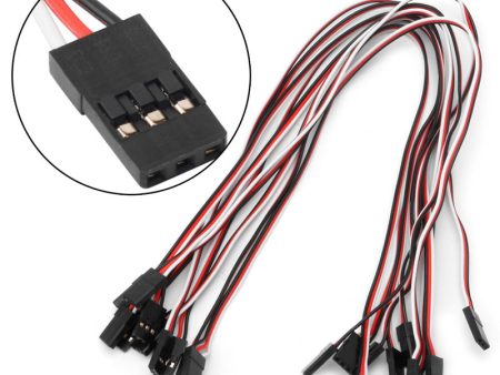 10pcs 50mm-300mm Male To Male Quadcopter Extension Servo Lead Futaba JR Wire Cable RC Online Hot Sale